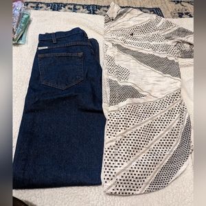 Brand new 32/30 jeans and button up